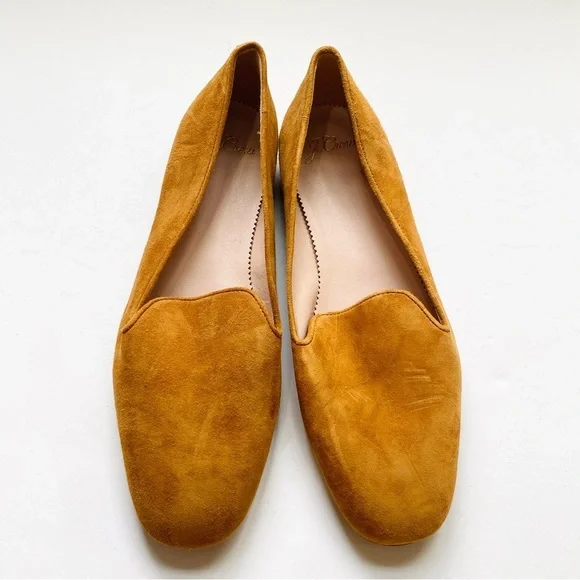 Jcrew Suede Smoking Loafers Roasted Cider Beige